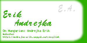 erik andrejka business card